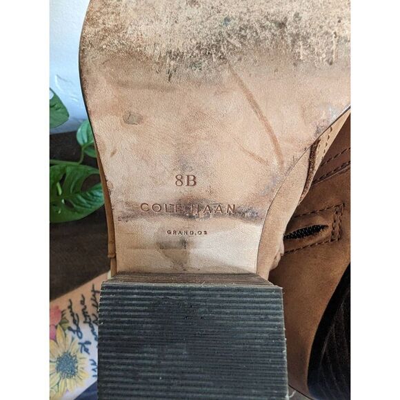 Cole Haan Chesney Brown Leather Booties Women's - Size 8B - Picture 8 of 10